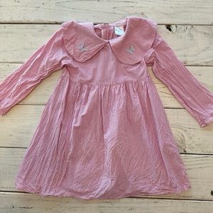 Butterfly Bishop Collar Gingham Dress